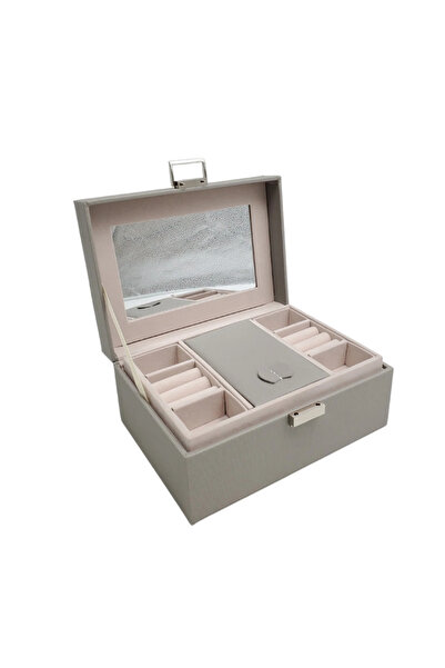 OEM Jewelry box, AK3323117, polyurethane, gray, 21 x 15 x 9.5 cm