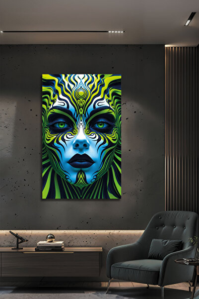 B&G DESIGN Chipă decorativă din sticlă cu imprimeu cu culori vii, fără decolo...