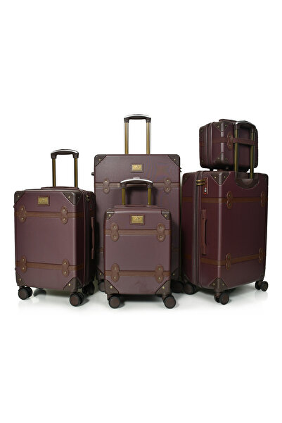 MORANO Classic Murano 4-piece suitcase set with spinner wheels and security l...