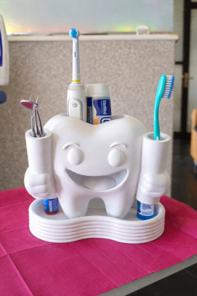 barsdepo Happy Teeth Periuță de dinți Recipient pentru pastă de dinți