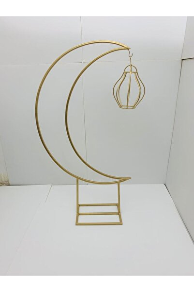 Generica Crescent and lantern, metal, gold, height 80 cm