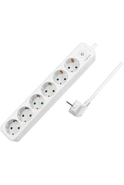 LogiLink 6 gniazd 1.5m biała