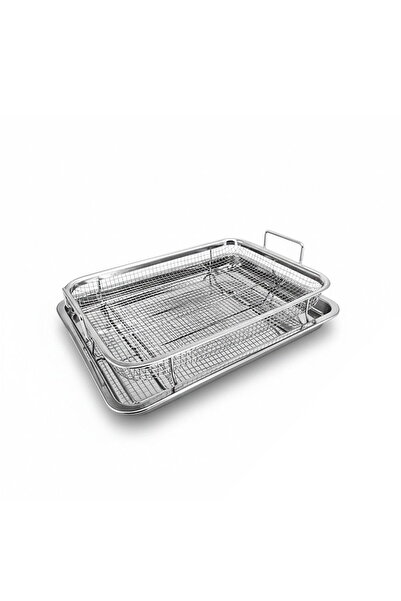 AZAF Stainless Steel Frying Basket with Tray