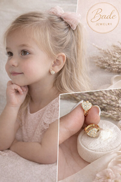 Bade Jewelry Xuping Kalp Çocuk Küpesi