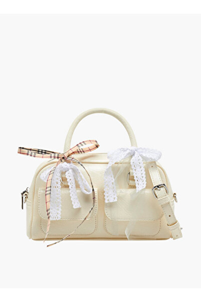 Missy Bow Accent Tote Bag with Detachable Strap
