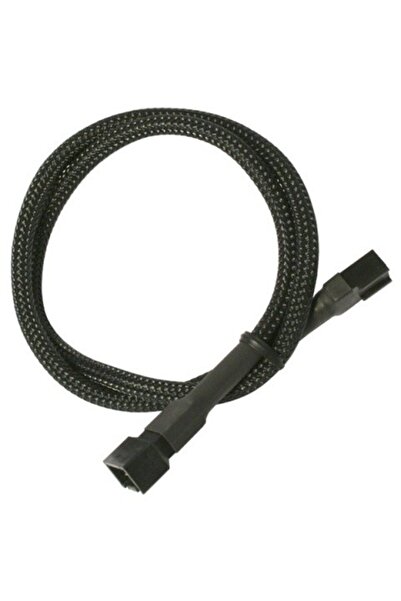 Nanoxia cablu prelungitor pentru ventilator 3 pini, 30 cm, negru