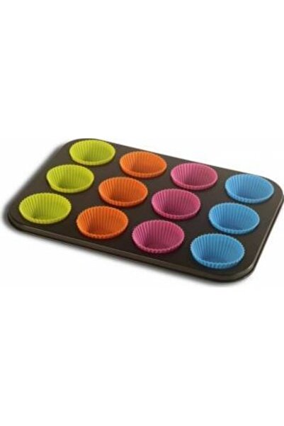 vanora 12 muffin tray + Silicone molds 35x26.5x3 cm