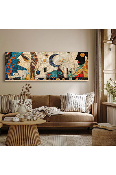 woodhomeworks Tek Parça Gerçek Ahşap Yatay Panorama Çerçeveli Tablo