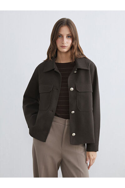 LC Waikiki Sparkling Choices Shirt Roba Collar Women's Cashmere Jacket from S...