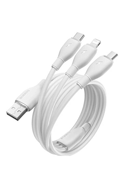 Baseus Cablu de alimentare și date Ultra-Fast One-for-three retractabil, pent...