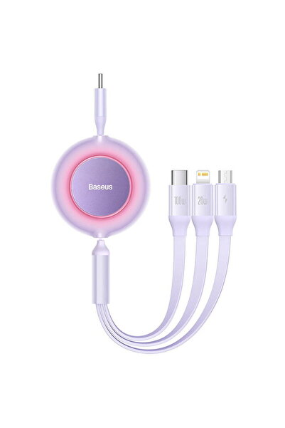 Baseus Bright Mirror 2, USB Tip-C - Micro-USB/Lightning/USB Tip-C, 3.5A, 1.1m...