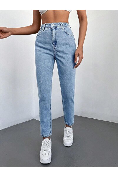 connemara Γυναικείο ψηλόμεσο ανοιχτό μπλε τζιν παντελόνι Mom Fit