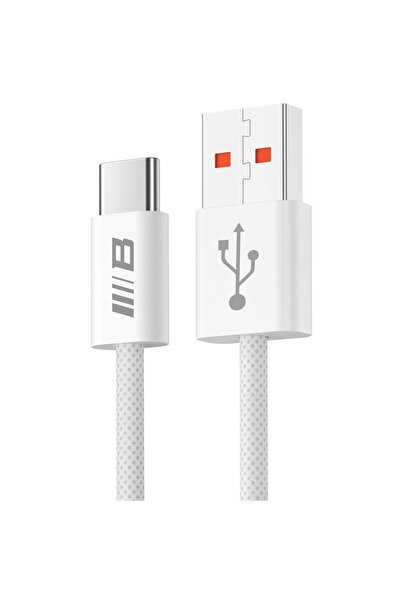 BLUEO Cablu de Date USB-A la USB-C, Fast Charging, 6A - - White
