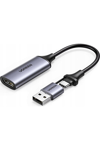 Ugreen HDMI - USB-A / USB-C, 4K 60Hz, 1080p 30Hz, gri
