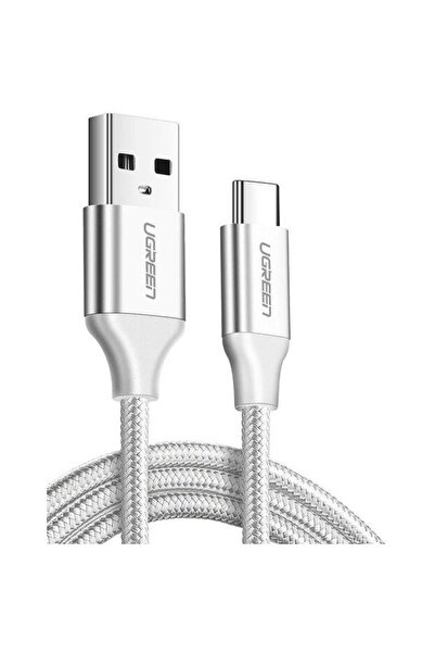 Ugreen Cablu USB-C nichelat QC3.0 0,25 m (alb)