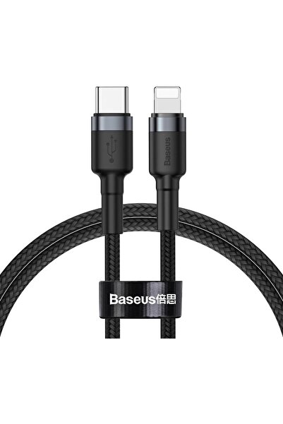Baseus Cablu de alimentare Lightning seria Cafule, tip C, gri și negru, 1 m, ...