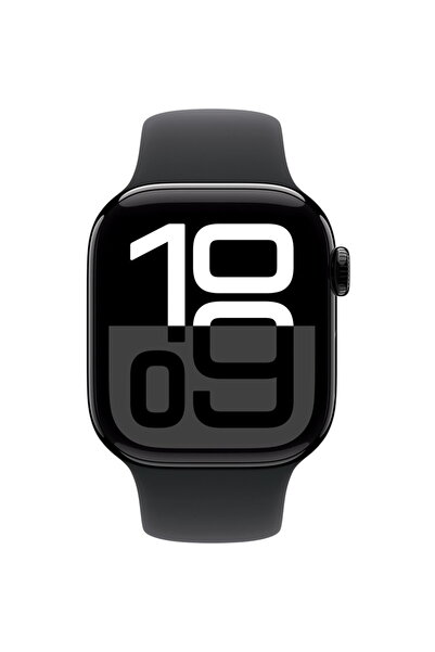 Apple Ceas 10 GPS + Cellular, Carcasă din aluminiu negru lucios 42mm, Curea s...