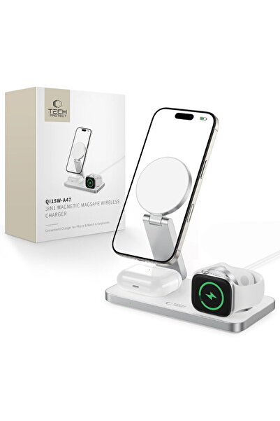 Tech-Protect QI15W-A47 Cablu USB-C MagSafe 3 în 1, USB-C la USB-C, inclusiv 1...