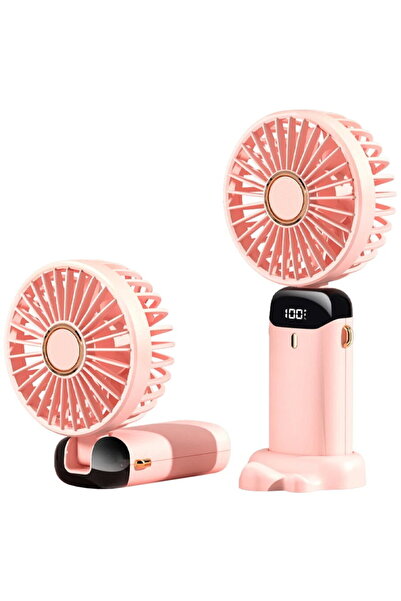 Techsuit Portable Fan, 1800mAh - (N15) Pink