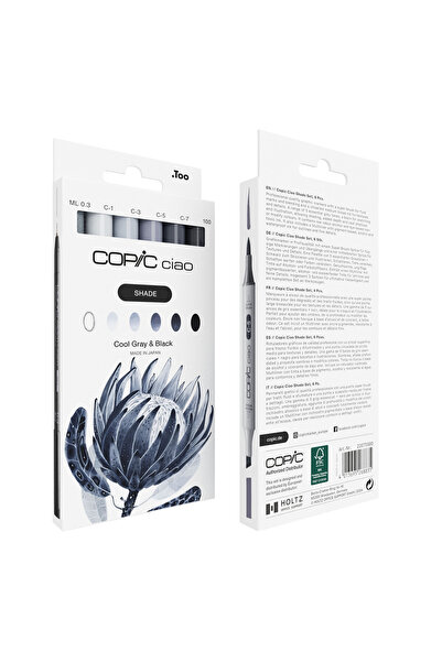 Copic CIAO SHADE SET COOL GRAY & BLACK 6 LI