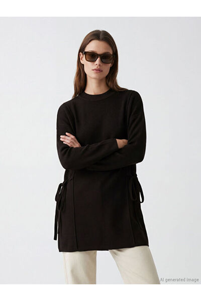 LC Waikiki Rmz Gi̇yi̇m Farkiyla Zero Roba Collar Loose Fit Women's Knitwear T...