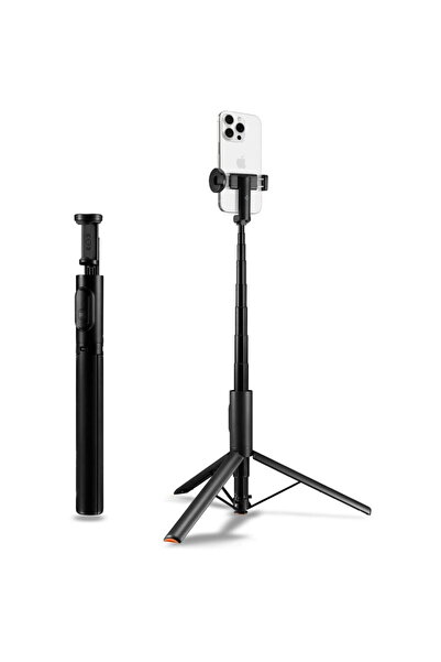 Spigen Selfie stick, Remote control, Tripod, Stable, Black