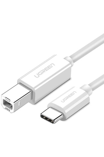 Ugreen Cablu USB 2.0 C-B US241 la imprimantă de 1,5 m (alb)