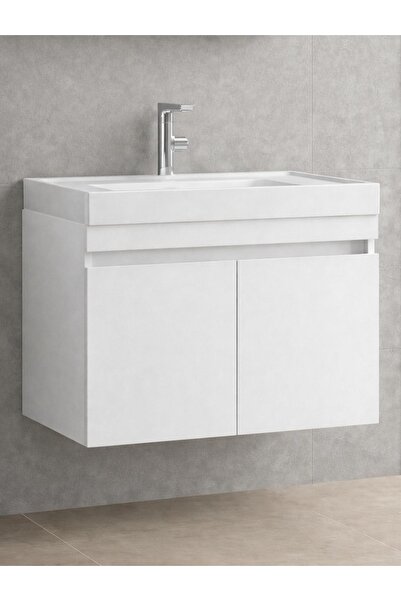 Gold Ban-yom ECO 80 ALT BEYAZ MDF Banyo Mobilyası Seti