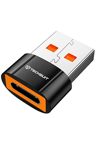 Techsuit Adaptor USB-C la USB-A, 5Gbps, 10A, Aluminiu - HyperPort (A7) - Negr...