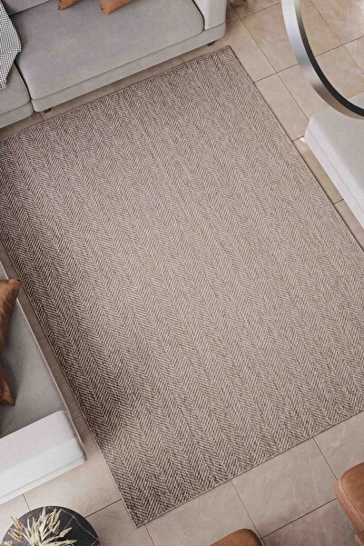 Oriente Home Velora Gri Hasır Dokuma Kaymaz Taban Sisal Kilim Yıkanabilir Sal...