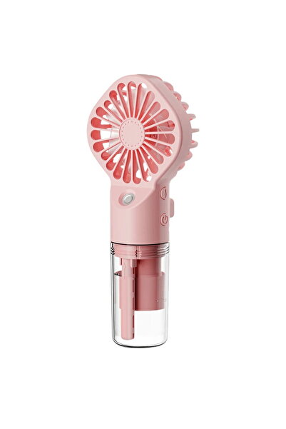 Techsuit Portable Fan with USB Port and 4 Speeds - (G10) Pink