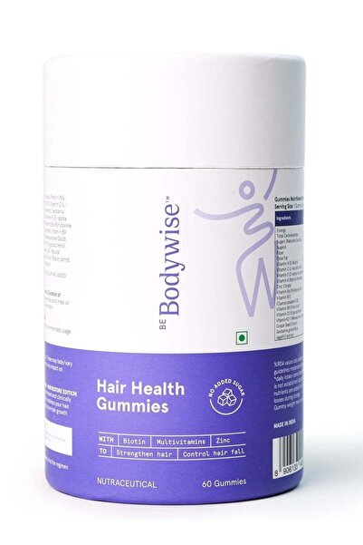 Be Bodywise Biotin Hair Gummies With No Added Sugar High Potency Biotin Suppl...