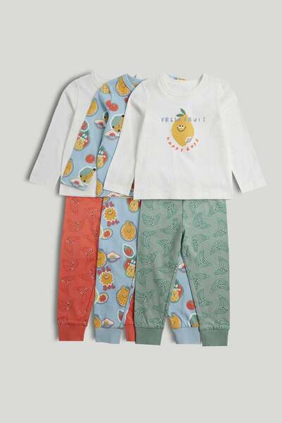 MOTHERCARE عبوة من 3 بيجامات بنقشة الفواكه