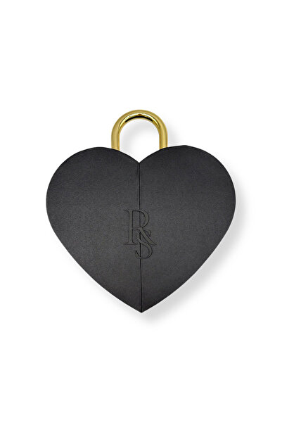 Cattleya Cutie cadou în formă de inimă cu deschidere, neagră, 30 cm