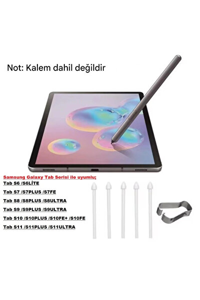 PSGT Samsung Galaxy TabS10/S10 FE/S10Ultra/S10Plus Yedek Kalem Ucu 5 TANE(Ekr...