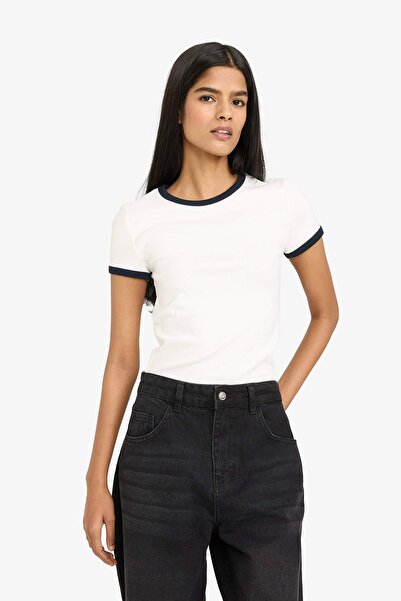 DeFacto Ženske T-shirt F9823AX/WT32 OFF WHITE