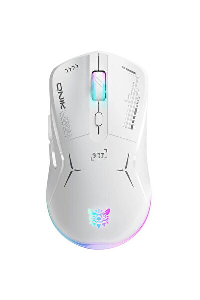 Onikuma Gaming CW917 cu fir sau wireless 2.4G 800-2800 DPI RGB Alb