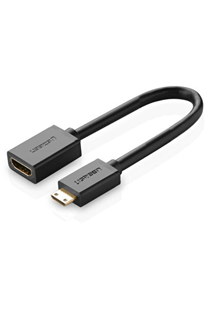 Ugreen Adaptor Mini HDMI la HDMI, 22 cm (negru)