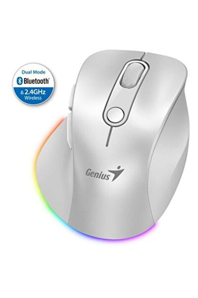 GENIUS 31030039400, Fara brad, Bluetooth, 2400 dpi, Alb