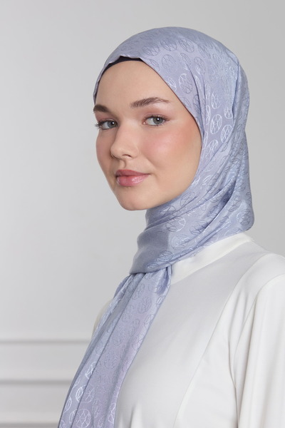 SHİNE Silky Jakarlı Şal STD GÜMÜŞ