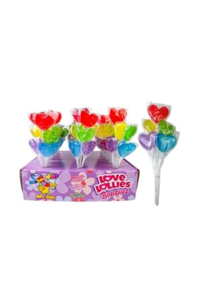 lollybomb Set de 5 acadele Love Lollies, aromă de fructe, 50 g