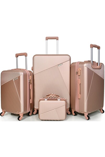 MORANO Morano 4-Piece Luggage Set Durable and Lightweight Spinner Wheeled Sui...
