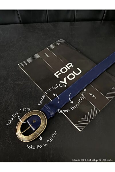 Fiori Women's Faux Leather Oval Buckle Belt, Jacket Belt, Shirt Belt, Dress Belt