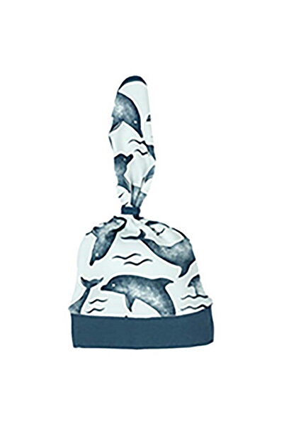 Nicol Căciulă-eșarfă pentru bebeluși din bumbac, Delfin, mărimea 80/86