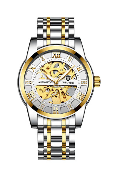 Other Men's Stainless Steel Analog Watch T9005A - 41 mm - Silver/Gold