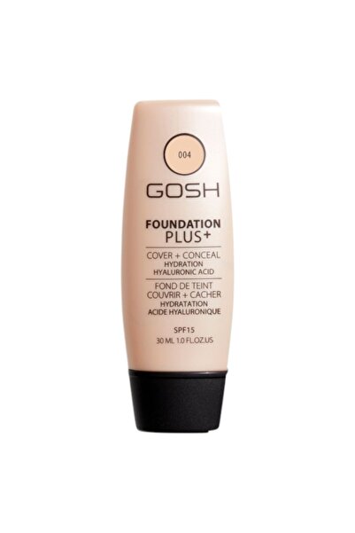 GOSH , Foundation Plus+, Fond de ten lichid și corector 2 în 1, 004, , SPF 15...