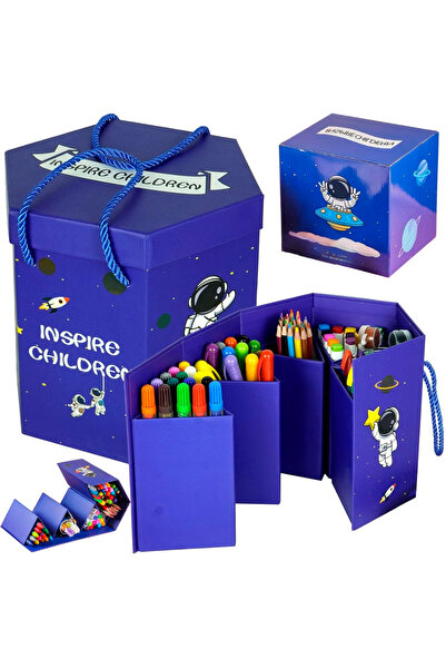 Qova Творчески комплект 93 цветни молива, флумастери, маркери, цветен тебешир...