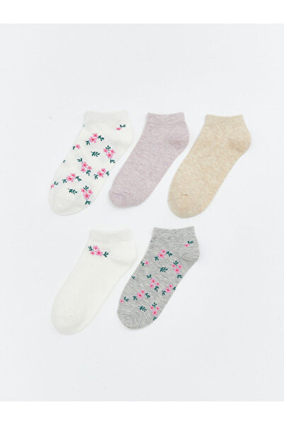 LC Waikiki Two Mt Shop Quality Lcw Dream Ecru Floral 5-Pack Women's Booties S...