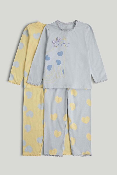 MOTHERCARE 2 Pack Cat Pyjamas