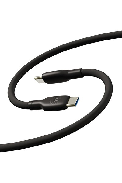 Motorola Cablu USB-Type-C USB Type-C (USB 2.0), 5A, lungime 2m, silicon - Negru